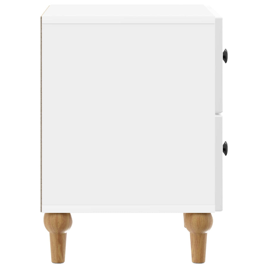 Nachtkastje 2 pcs Hoogglans Wit 43 x 34,5 x 48 cm Bewerkt hout
