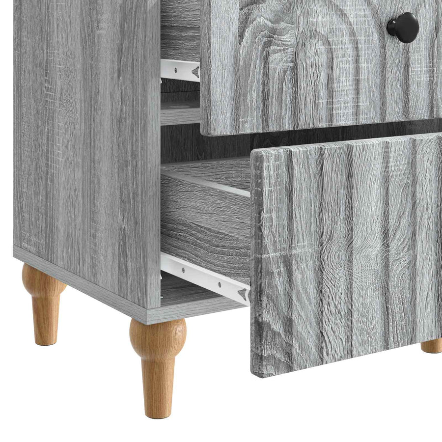 Nachtkastje Grijs sonoma 43 x 34,5 x 48 cm Bewerkt hout