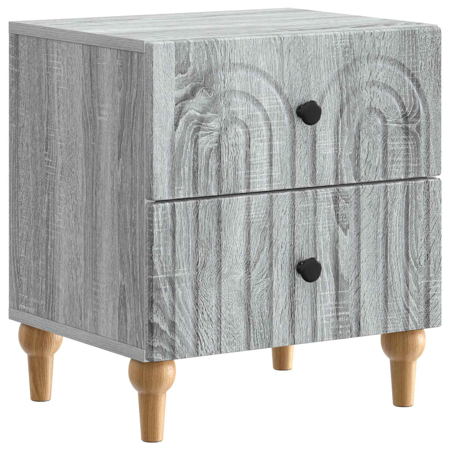 Nachtkastje Grijs sonoma 43 x 34,5 x 48 cm Bewerkt hout