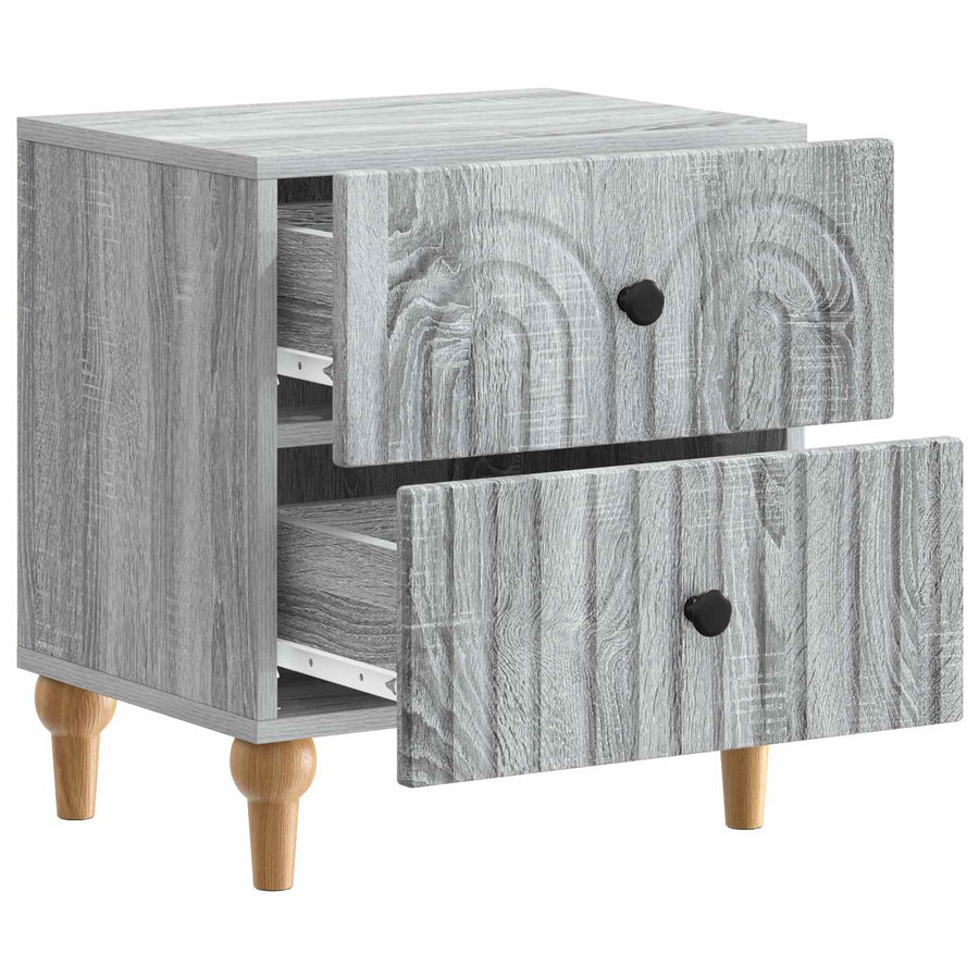 Nachtkastje Grijs sonoma 43 x 34,5 x 48 cm Bewerkt hout
