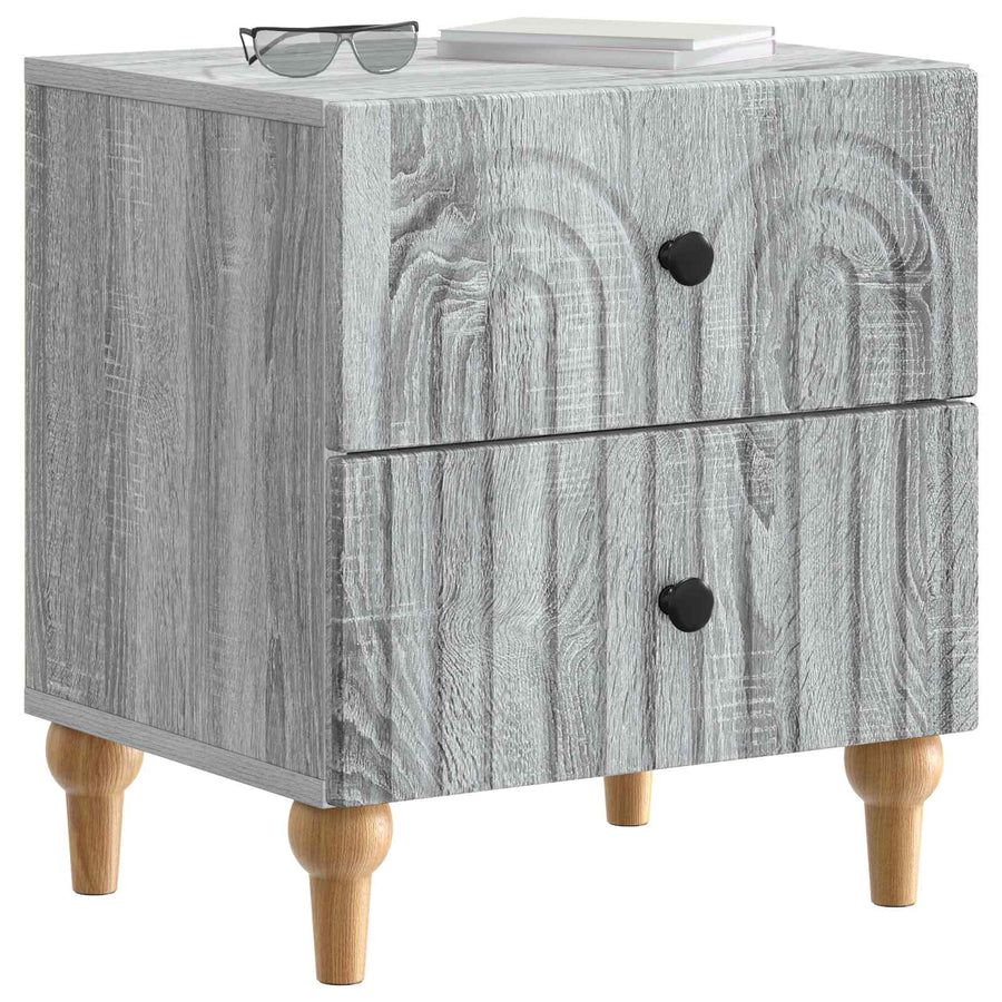 Nachtkastje Grijs sonoma 43 x 34,5 x 48 cm Bewerkt hout