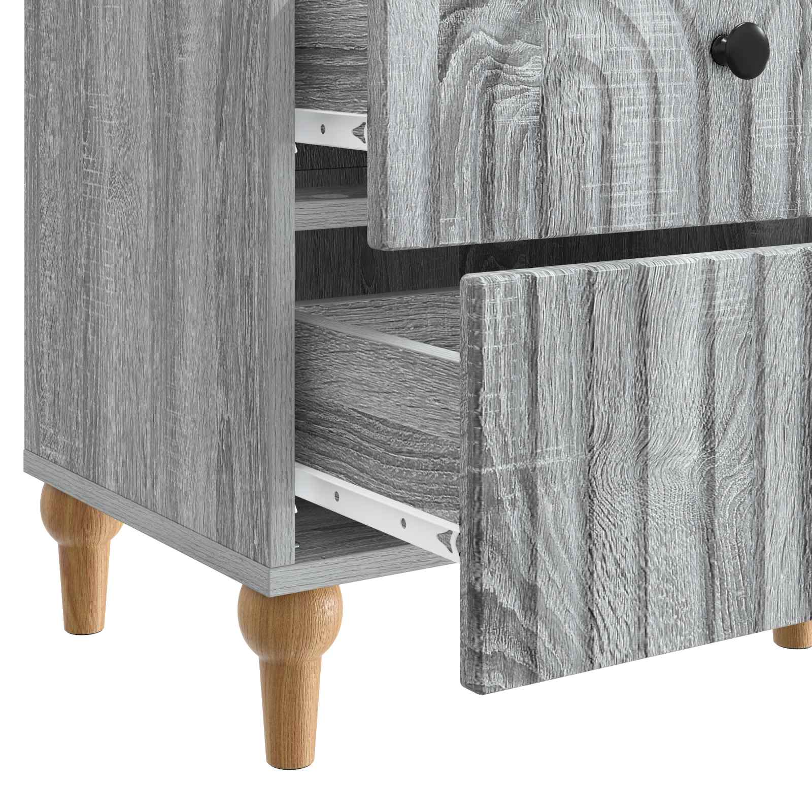 Nachtkastje 2 pcs Grijs sonoma 43 x 34,5 x 48 cm Bewerkt hout