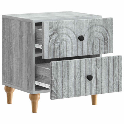 Nachtkastje 2 pcs Grijs sonoma 43 x 34,5 x 48 cm Bewerkt hout