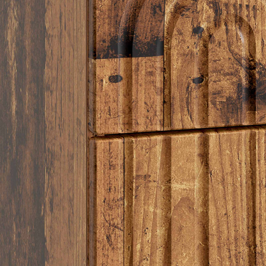 Nachtkastje met lade Oud hout 43 x 34,5 x 48 cm Bewerkt hout
