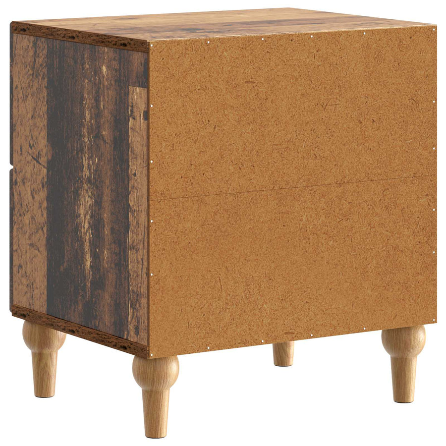 Nachtkastje 2 pcs Oud hout 43 x 34,5 x 48 cm Bewerkt hout