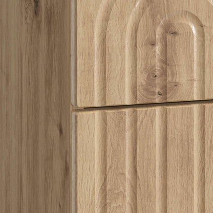 Nachtkastje Artisanaal eiken 43 x 34,5 x 48 cm Bewerkt hout