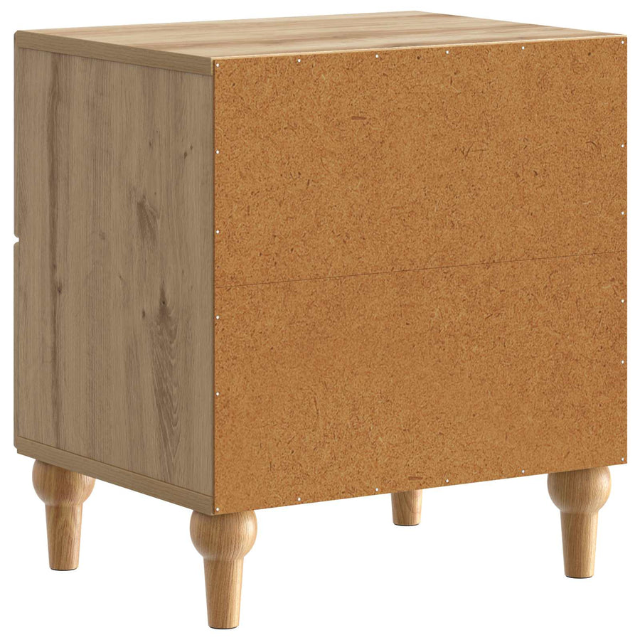 Nachtkastje Artisanaal eiken 43 x 34,5 x 48 cm Bewerkt hout