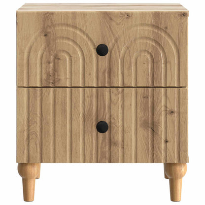 Nachtkastje Artisanaal eiken 43 x 34,5 x 48 cm Bewerkt hout