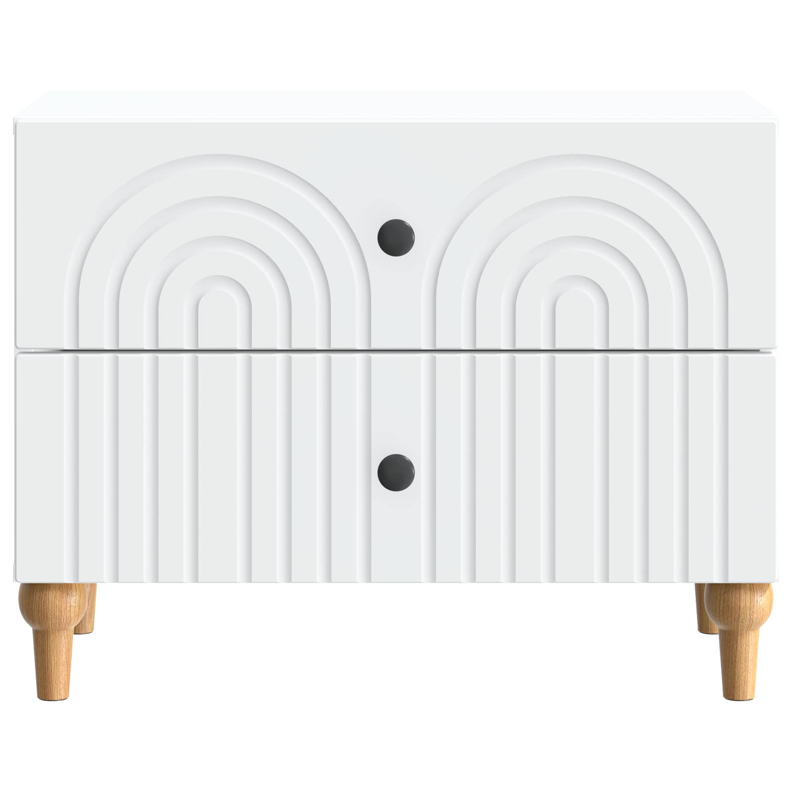 Nachtkastje met lade Wit 62 x 34,5 x 48 cm Bewerkt hout