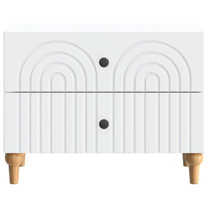 Nachtkastje met lade Wit 62 x 34,5 x 48 cm Bewerkt hout
