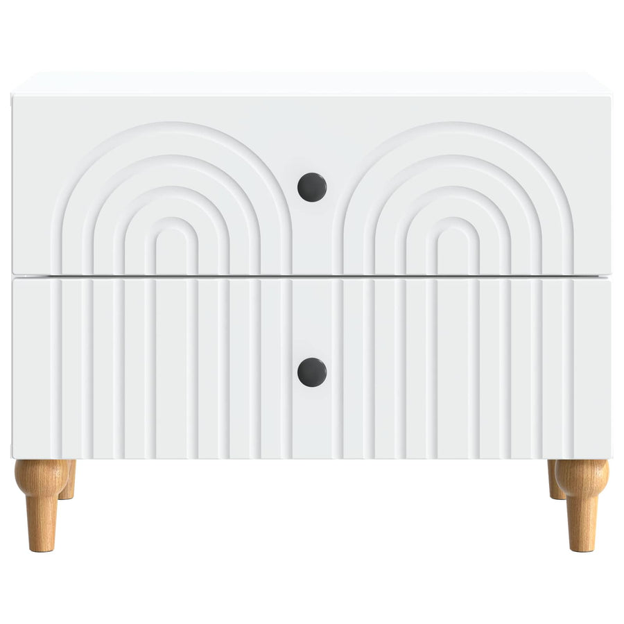 Nachtkastje met lade Wit 62 x 34,5 x 48 cm Bewerkt hout