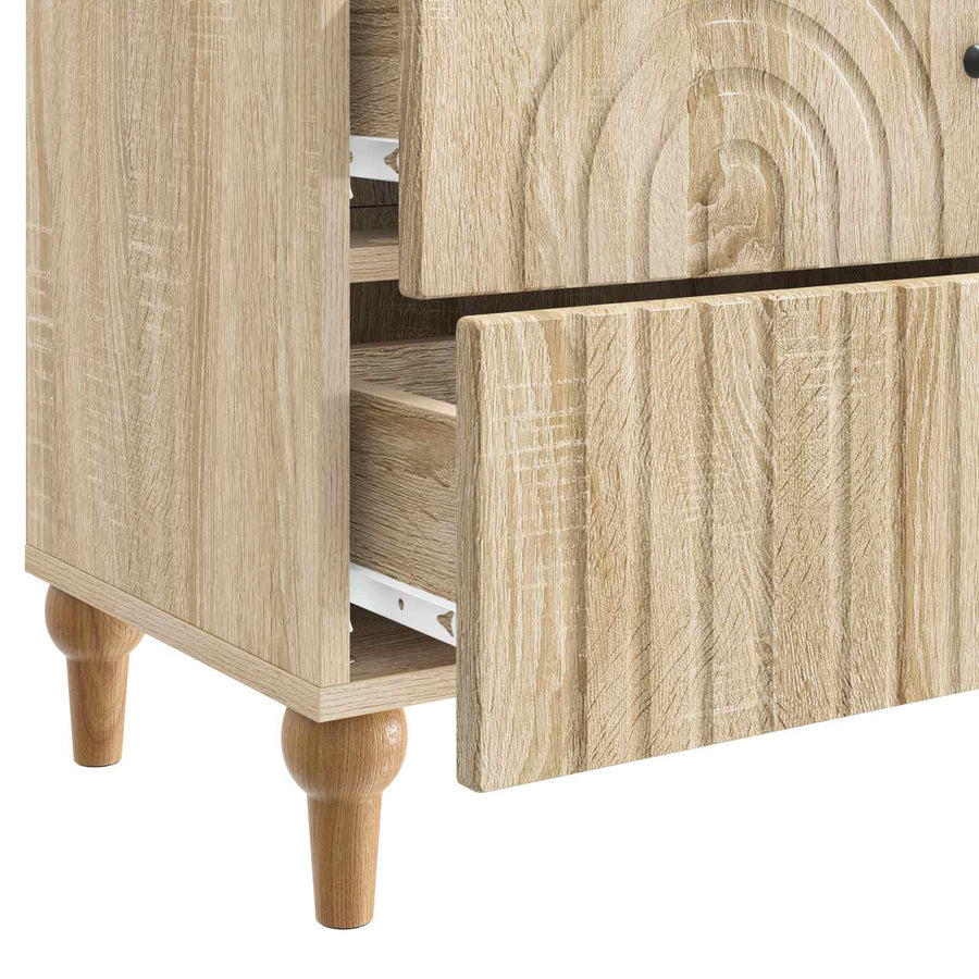 Nachtkastje Sonoma Eiken 62 x 34,5 x 48 cm Bewerkt hout