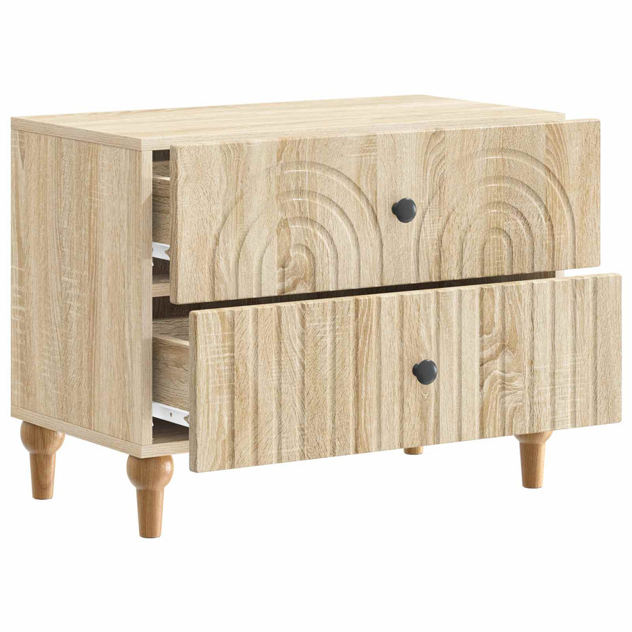 Nachtkastje Sonoma Eiken 62 x 34,5 x 48 cm Bewerkt hout