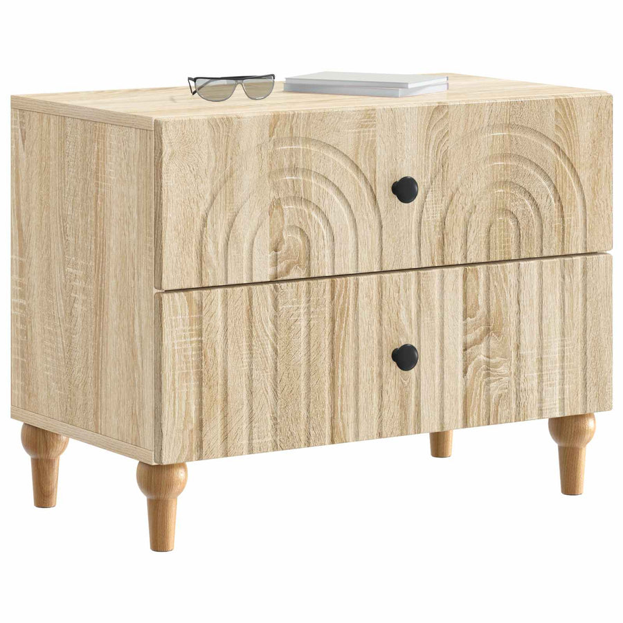 Nachtkastje Sonoma Eiken 62 x 34,5 x 48 cm Bewerkt hout