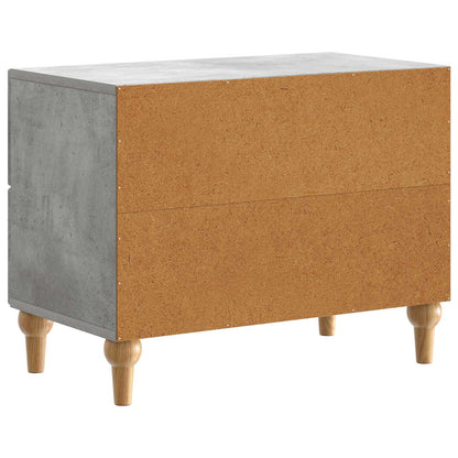 Nachtkastje met lade Betongrijs 62 x 34,5 x 48 cm Bewerkt hout
