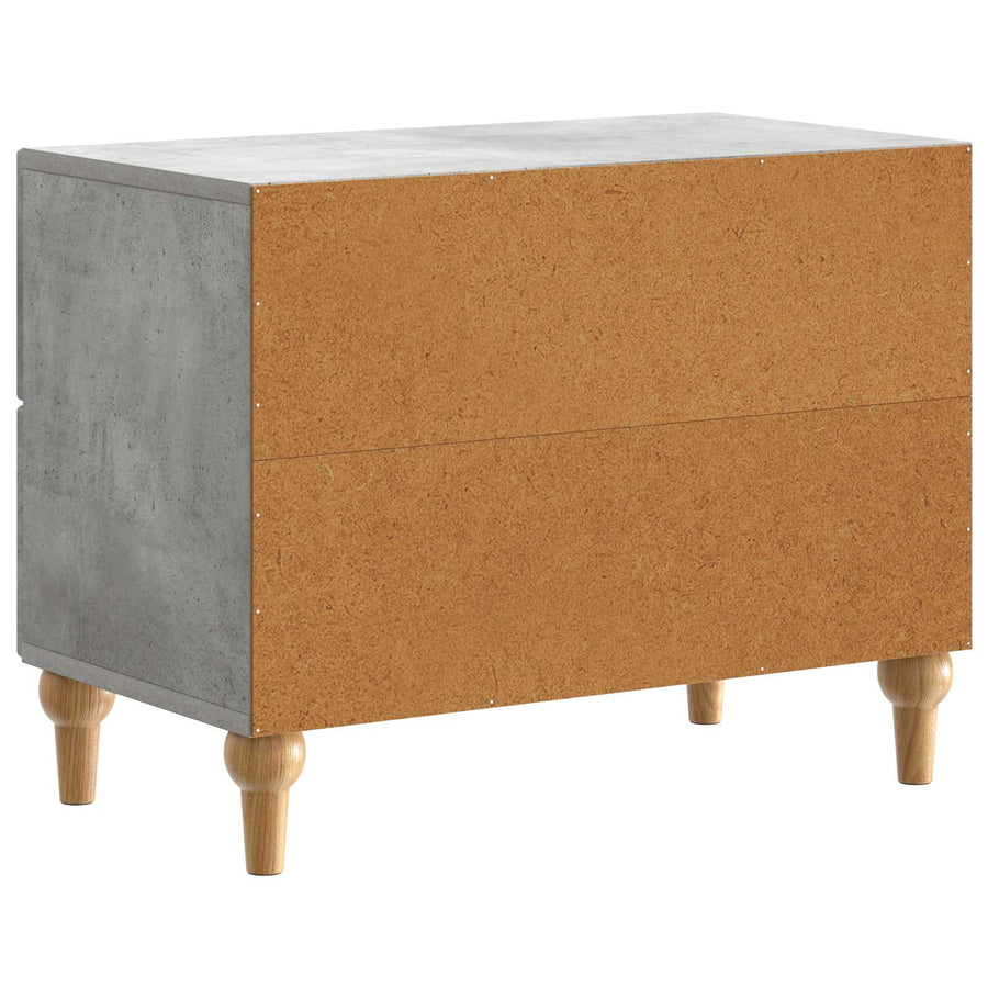 Nachtkastje met lade Betongrijs 62 x 34,5 x 48 cm Bewerkt hout