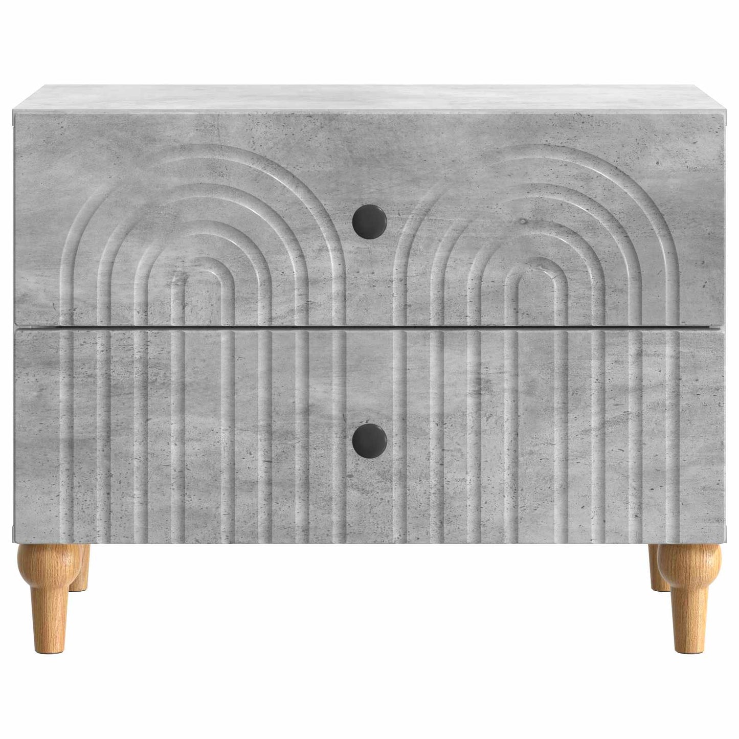 Nachtkastje met lade Betongrijs 62 x 34,5 x 48 cm Bewerkt hout