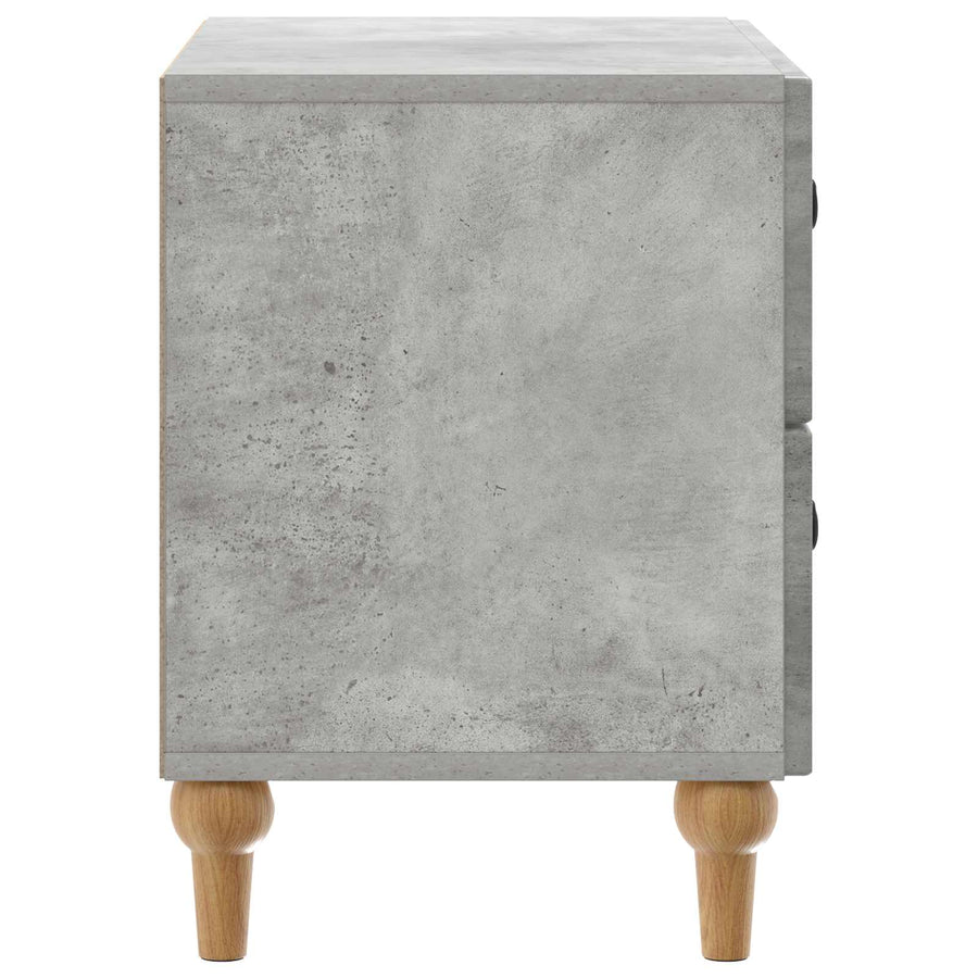 Nachtkastje met lade Betongrijs 62 x 34,5 x 48 cm Bewerkt hout