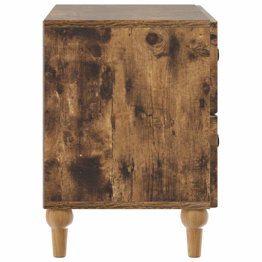 Nachtkastje Gerookt eiken 62 x 34,5 x 48 cm Bewerkt hout
