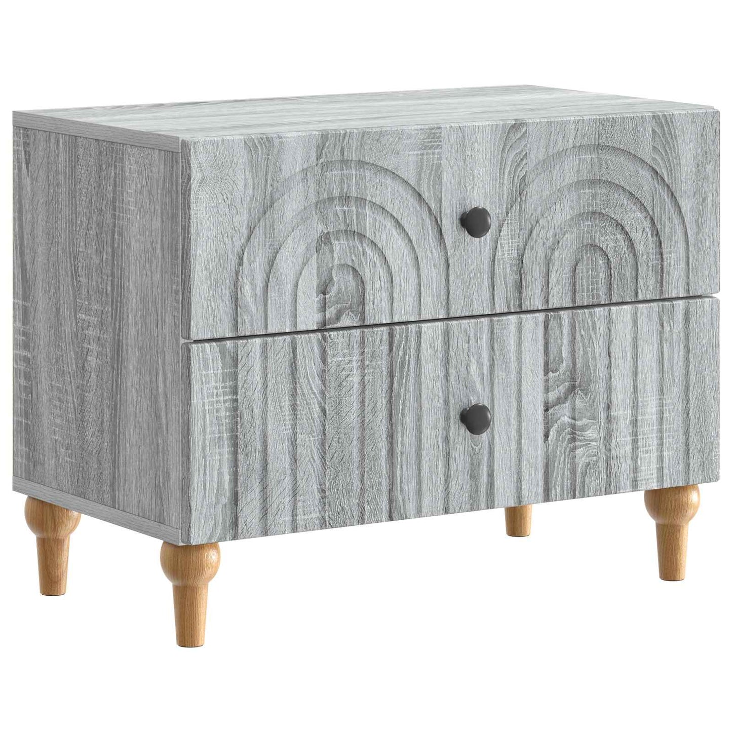 Nachtkastje Grijs sonoma 62 x 34,5 x 48 cm Bewerkt hout