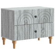 Nachtkastje 62x34,5x48 cm grijs bewerkt hout