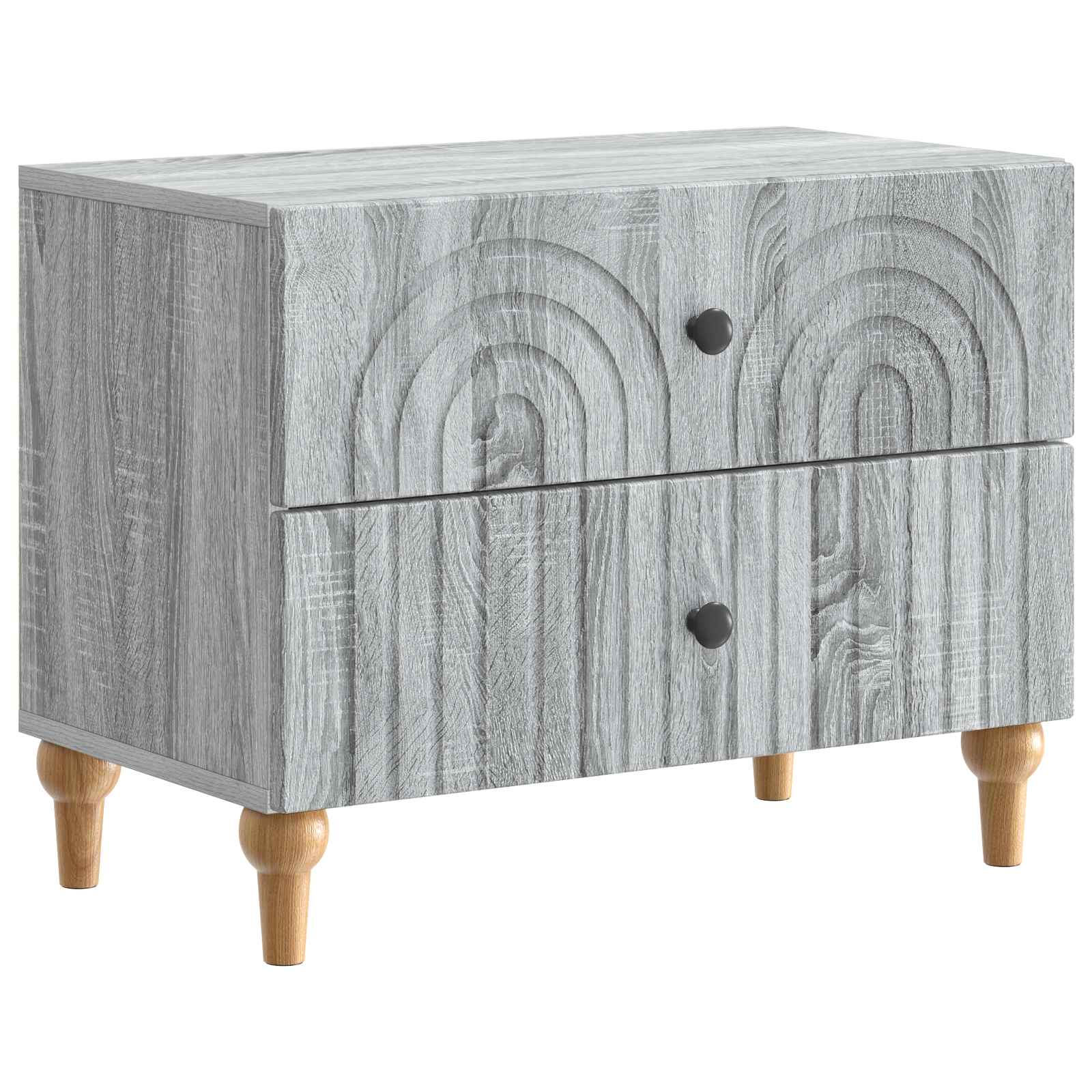 Nachtkastje Grijs sonoma 62 x 34,5 x 48 cm Bewerkt hout