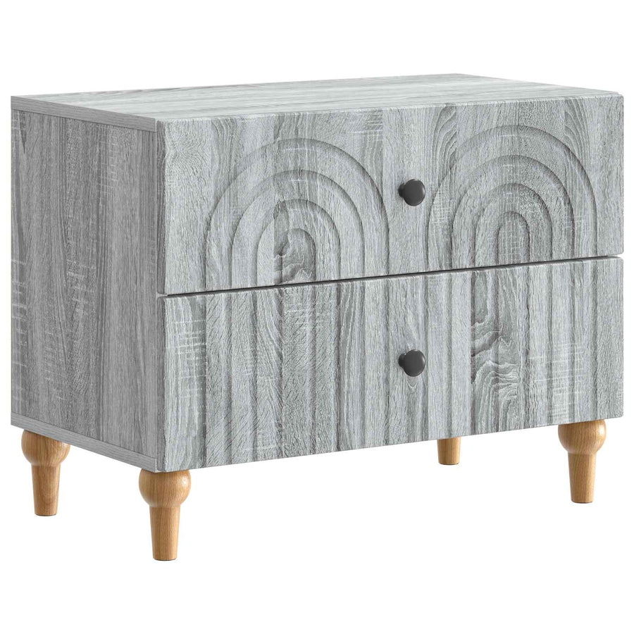 Nachtkastje Grijs sonoma 62 x 34,5 x 48 cm Bewerkt hout
