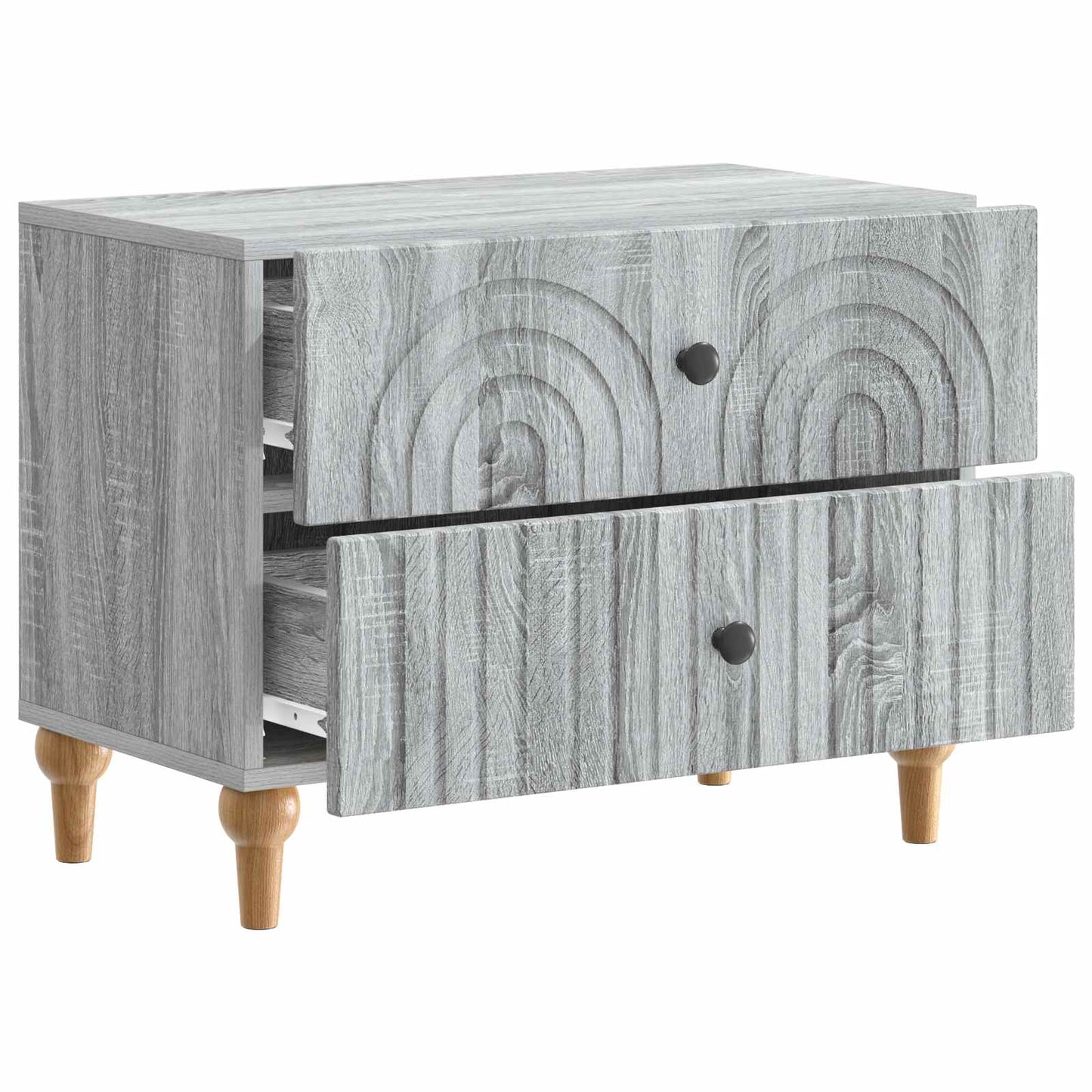 Nachtkastje Grijs sonoma 62 x 34,5 x 48 cm Bewerkt hout