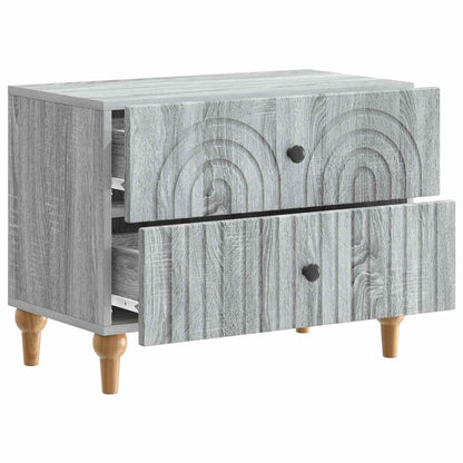 Nachtkastje Grijs sonoma 62 x 34,5 x 48 cm Bewerkt hout