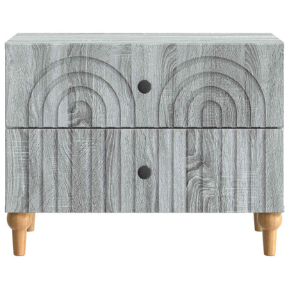 Nachtkastje Grijs sonoma 62 x 34,5 x 48 cm Bewerkt hout