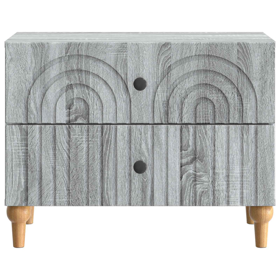 Nachtkastje Grijs sonoma 62 x 34,5 x 48 cm Bewerkt hout