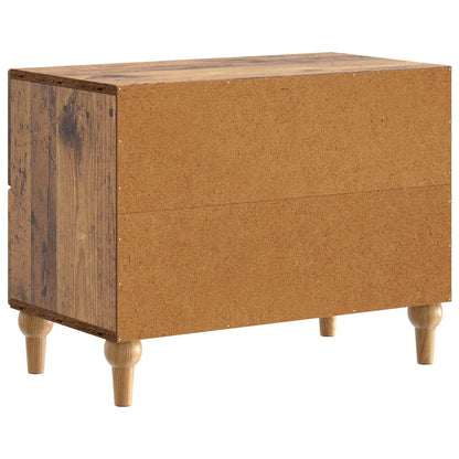 Nachtkastje met lade Oud hout 62 x 34,5 x 48 cm Bewerkt hout