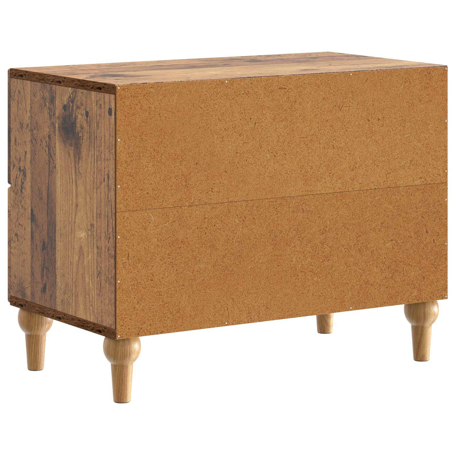 Nachtkastje met lade Oud hout 62 x 34,5 x 48 cm Bewerkt hout