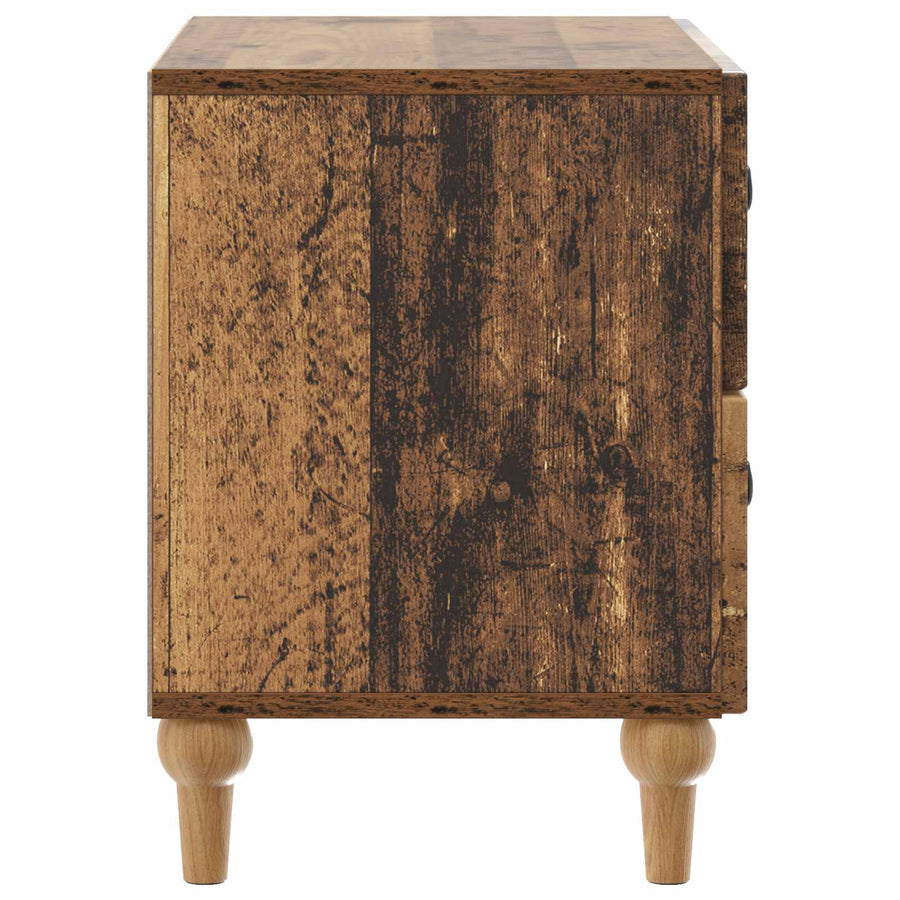 Nachtkastje met lade Oud hout 62 x 34,5 x 48 cm Bewerkt hout