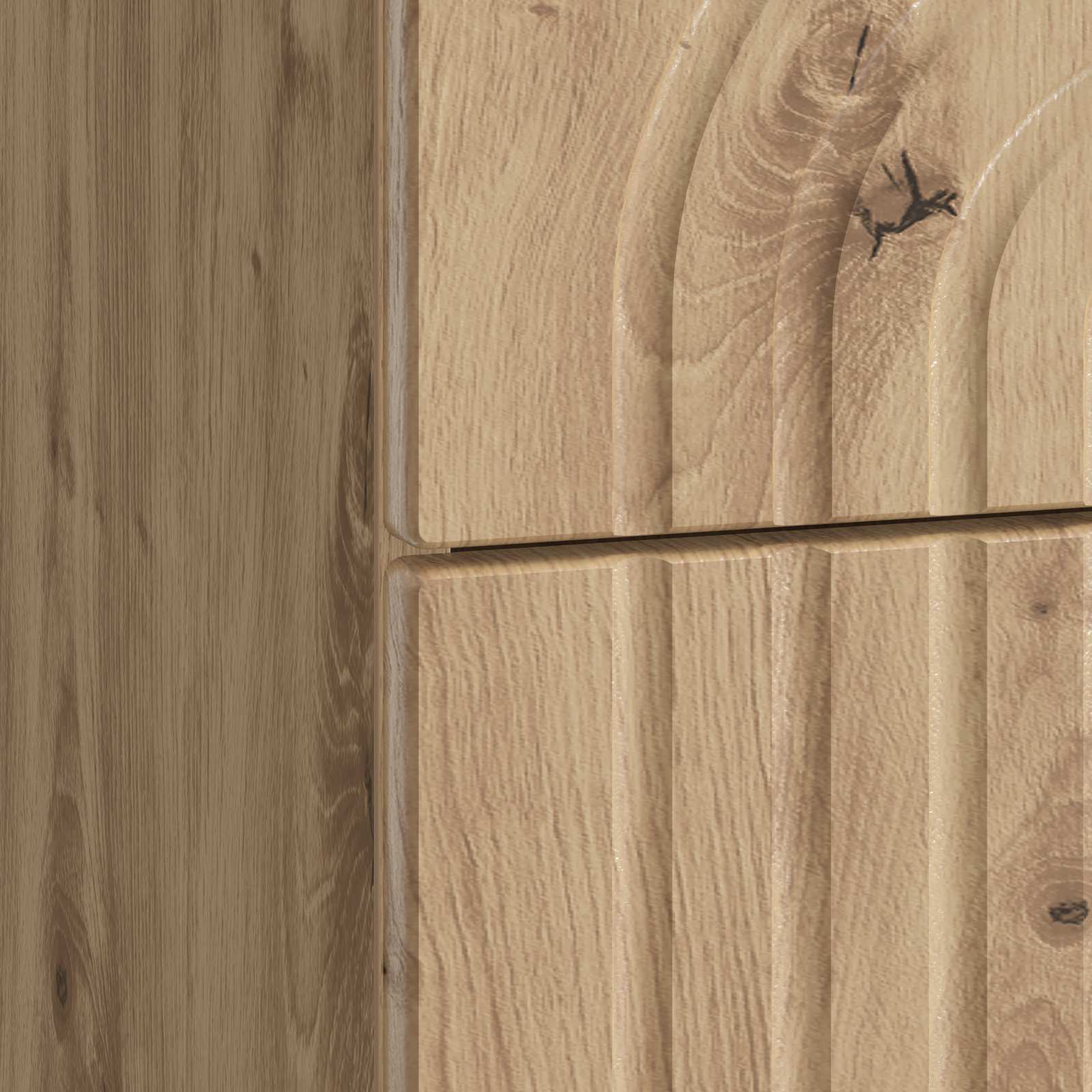 Nachtkastje Artisanaal eiken 62 x 34,5 x 48 cm Bewerkt hout