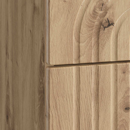 Nachtkastje Artisanaal eiken 62 x 34,5 x 48 cm Bewerkt hout