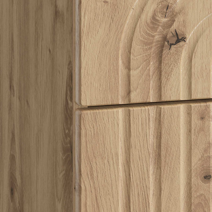 Nachtkastje Artisanaal eiken 62 x 34,5 x 48 cm Bewerkt hout