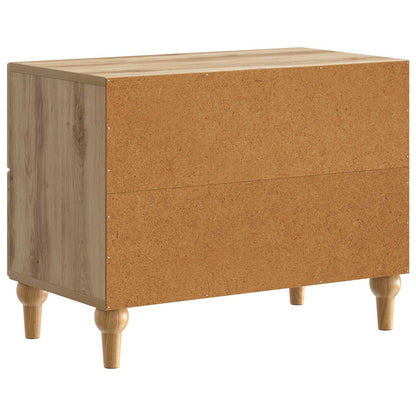 Nachtkastje Artisanaal eiken 62 x 34,5 x 48 cm Bewerkt hout
