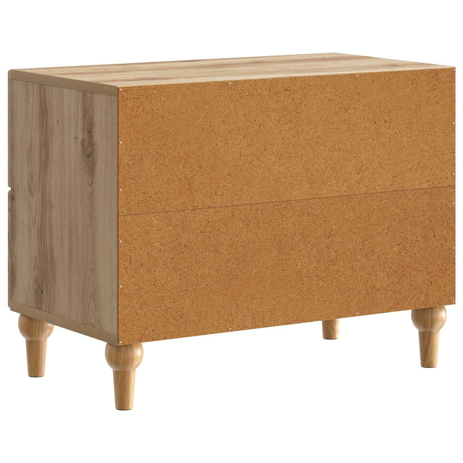 Nachtkastje Artisanaal eiken 62 x 34,5 x 48 cm Bewerkt hout