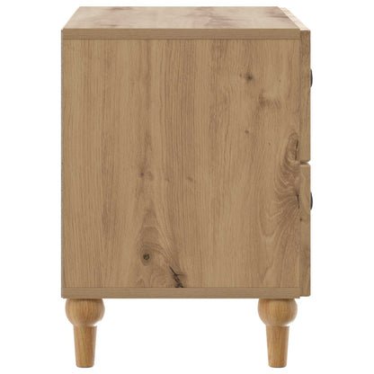 Nachtkastje Artisanaal eiken 62 x 34,5 x 48 cm Bewerkt hout