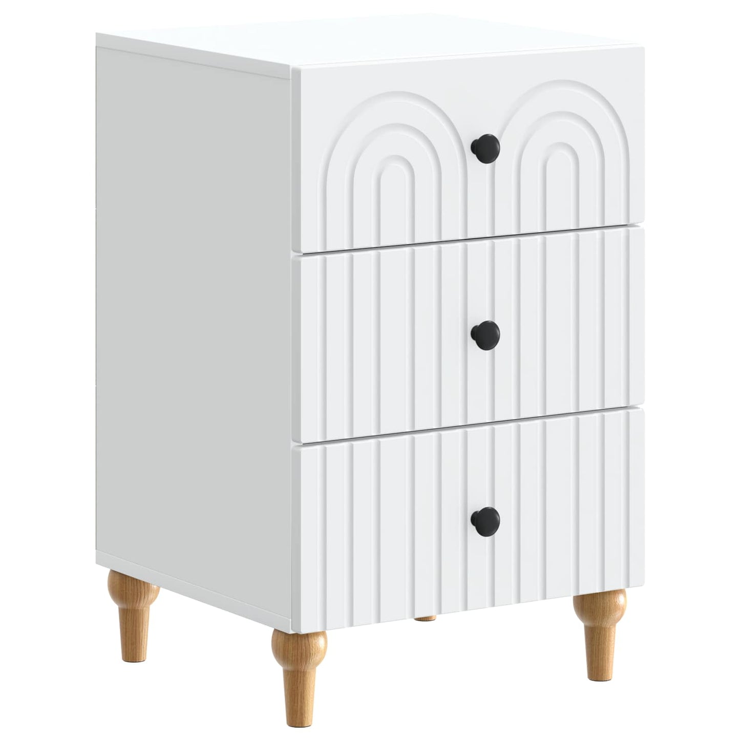 Nachtkastje met lade Wit 43x 41 x 66,5 cm Bewerkt hout