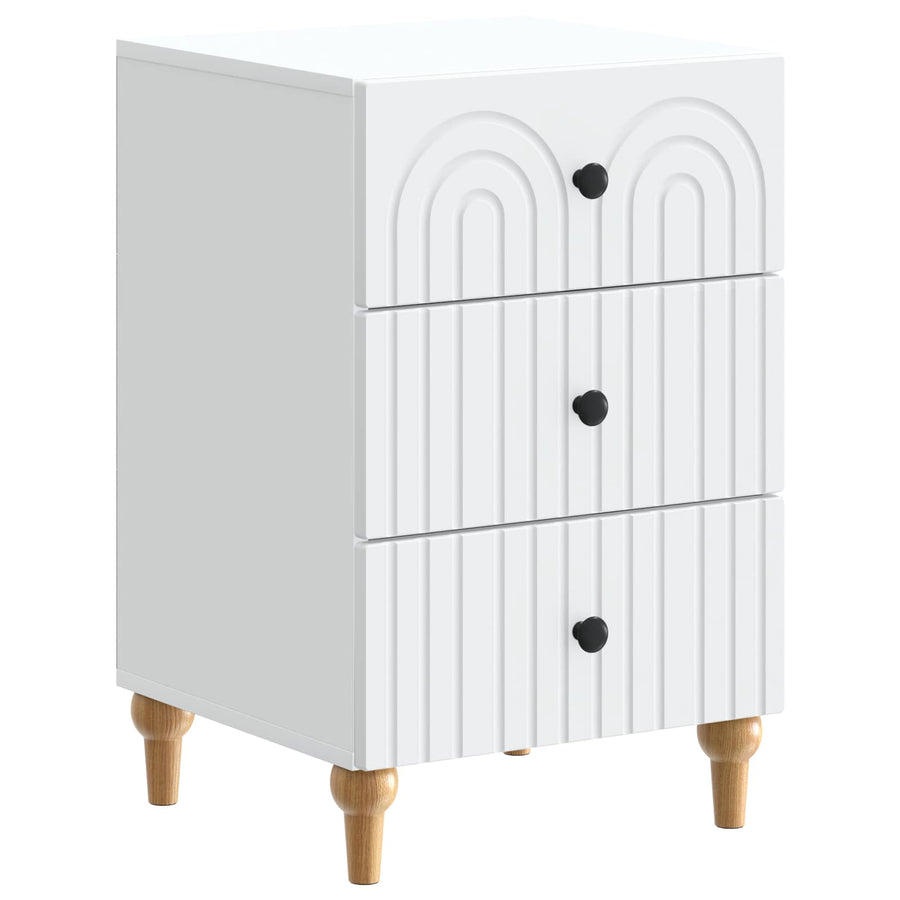 Nachtkastje met lade Wit 43x 41 x 66,5 cm Bewerkt hout