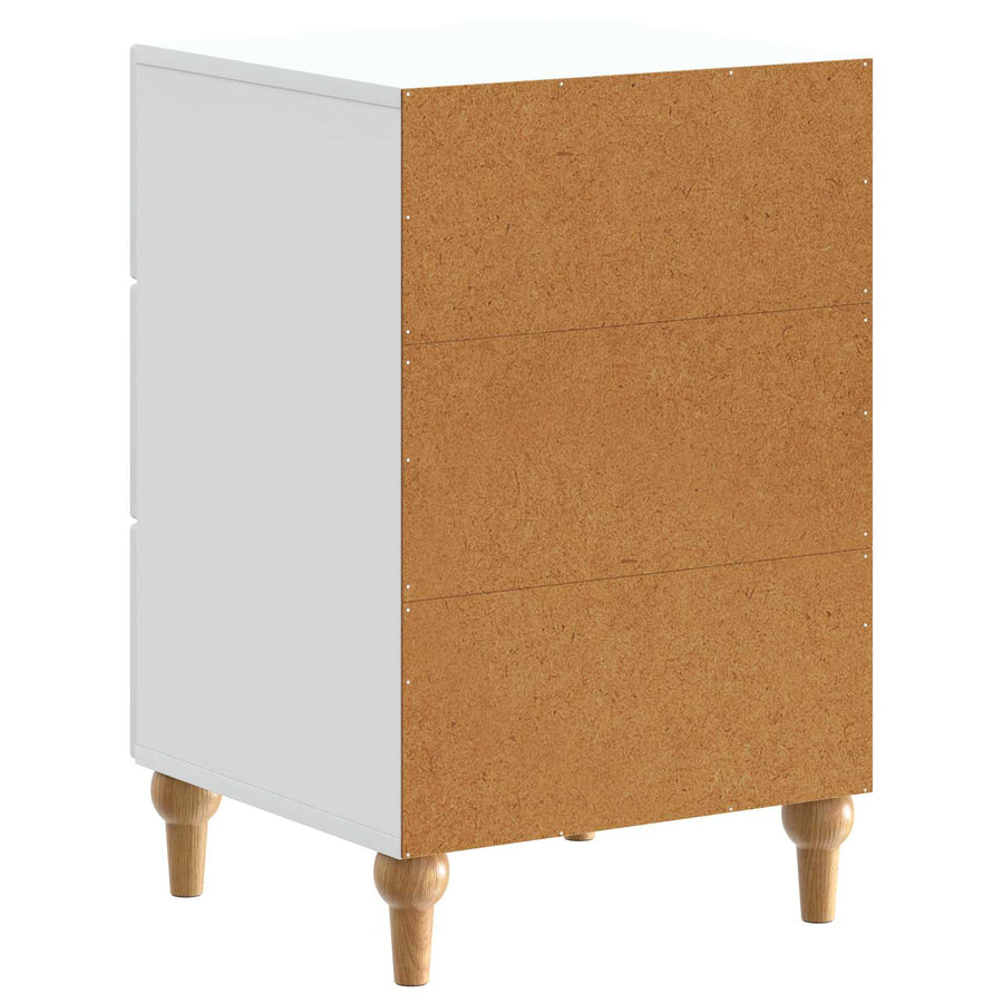 Nachtkastje met lade Wit 43x 41 x 66,5 cm Bewerkt hout