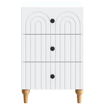 Nachtkastje met lade Wit 43x 41 x 66,5 cm Bewerkt hout