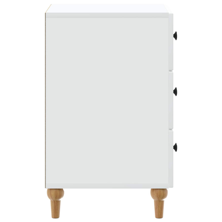 Nachtkastje met lade Wit 43x 41 x 66,5 cm Bewerkt hout