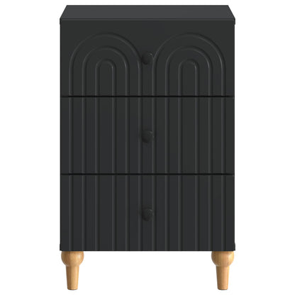 Nachtkastje met lade Zwart 43x 41 x 66,5 cm Bewerkt hout