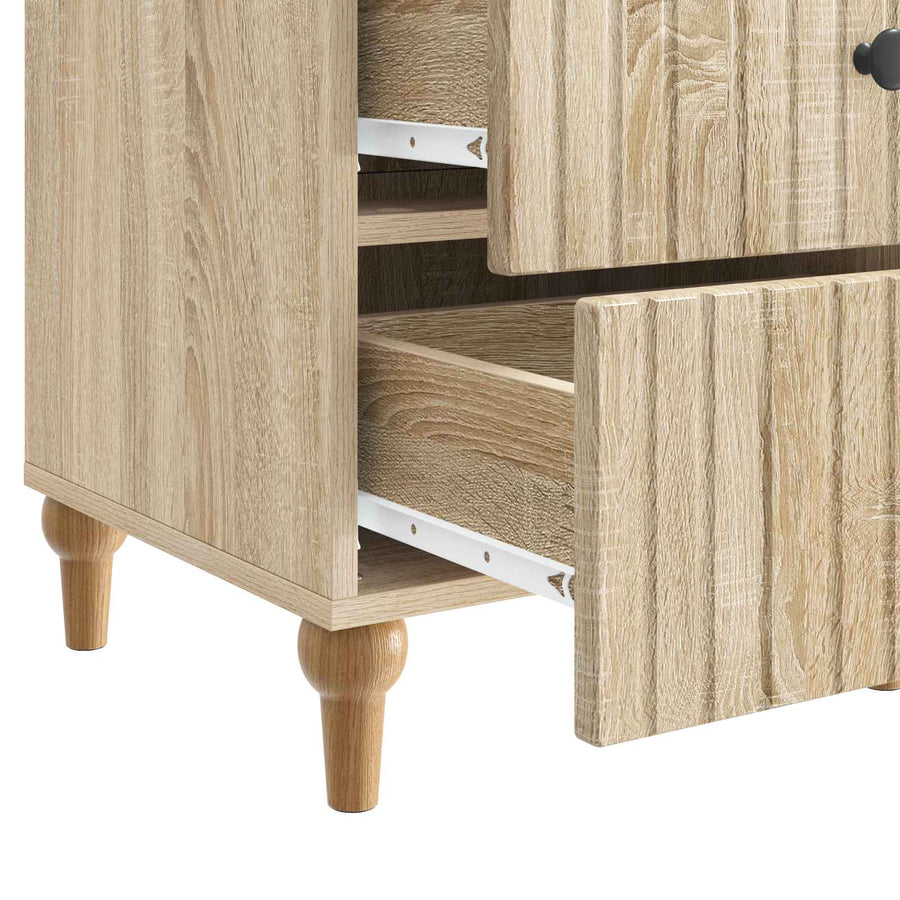 Nachtkastje met lade Sonoma Eiken 43x 41 x 66,5 cm Bewerkt hout