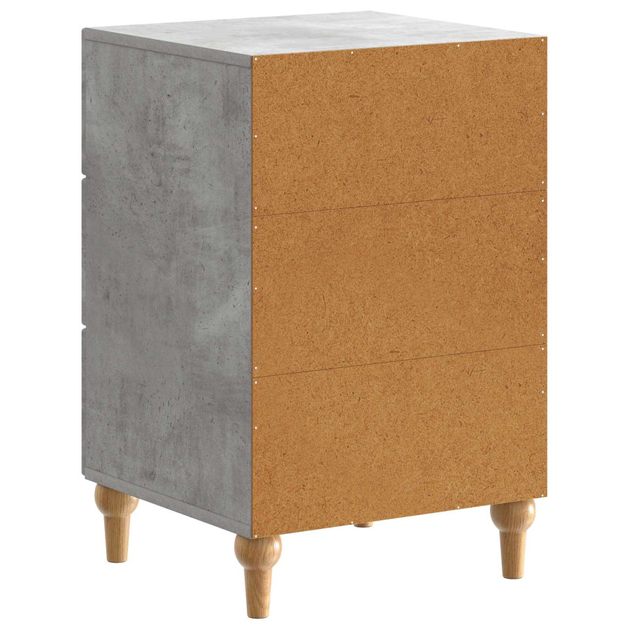 Nachtkastje met lade Betongrijs 43x 41 x 66,5 cm Bewerkt hout