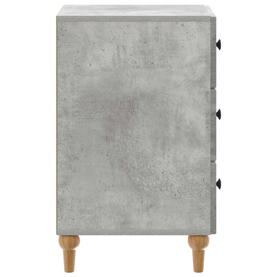 Nachtkastje met lade Betongrijs 43x 41 x 66,5 cm Bewerkt hout