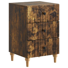Nachtkastje Gerookt eiken 43x 41 x 66,5 cm Bewerkt hout